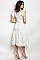 Flutter Sleeve Full Lace Midi Dress - Pack of 6 Pieces