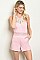 Sleeveless Neckline Detail Fitted Waist Romper - Pack of 6 Pieces