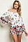 Long Bell Sleeve Off The Shoulder Floral Romper - Pack of 5 Pieces