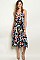 Sleeveless V-neck Floral Print Cropped Jumpsuit - Pack of 6 Pieces