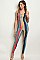 Sleeveless Fitted Striped Jumpsuit - Pack of 6 Pieces