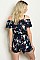 Short Sleeve Off the Shoulder Floral Laced Romper - Pack of 6 Pieces