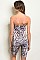 Sleeveless Tube Top Snake Print Romper - Pack of 6 Pieces
