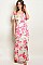 Short Sleeve Off the Shoulder Floral Maxi Dress - Pack of 6 Pieces