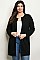 Plus Size Long Sleeve Open Front Back Lace Up Detail Blazer - Pack of 6 Pieces