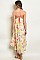 Sleeveless Leaves Print Tunic Maxi Dress - Pack of 6 Pieces