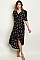 V-neck Floral Print Wrap Midi Dress - Pack of 6 Pieces