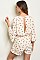 Long Sleeve V-neck Floral Print Romper - Pack of 6 Pieces