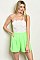 Sleeveless Lace Top and Neon Shorts Romper - Pack of 6 Pieces