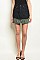 Fitted Waist Leopard Trim Denim Skirt - Pack of 6 Pieces