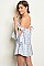 Short Sleeve Off The Shoulder Striped Ruffled Romper - Pack of 6 Pieces