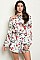 Long Sleeve High Neck Floral Print Romper - Pack of 6 Pieces