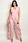 Sleeveless V-neck Ruffle Detail Jumpsuit - Pack of 6 Pieces