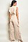 Sleeveless V-neck Ruffle Detail Jumpsuit - Pack of 6 Pieces