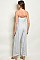 Sleeveless V-neck Lace up Detail Jumpsuit - Pack of 6 Pieces