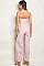 Sleeveless V-neck Lace up Detail Jumpsuit - Pack of 6 Pieces