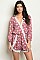 Long Sleeve V-neck Crochet Trim Floral Romper - Pack of 6 Pieces