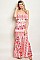 Sleeveless Scoop Neck Ruffled Detail Printed Maxi Dress - Pack of 6 Pieces