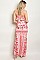 Sleeveless Scoop Neck Ruffled Detail Printed Maxi Dress - Pack of 6 Pieces