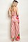 Sleeveless Tube Top Striped Floral Jumpsuit - Pack of 6 Pieces