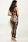 Sleeveless Multi Print Lace up Detail Jumpsuit - Pack of 6 Pieces