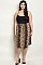 Plus Size Fitted Waist Leopard Print Mini Skirt - Pack of 6 Pieces