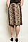 Plus Size Fitted Waist Leopard Print Mini Skirt - Pack of 6 Pieces