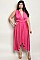 Plus Size Sleeveless Halter Neck Maxi Dress - Pack of 6 Pieces