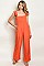 Sleeveless Ruffled Scoop Neckline Jumpsuit - Pack of 6 Pieces