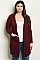 Plus Size Long Sleeve Hooded Cardigan - Pack of 6 Pieces