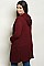 Plus Size Long Sleeve Hooded Cardigan - Pack of 6 Pieces