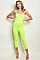 Sleeveless Scoop Neck Cropped Jumpsuit - Pack of 6 Pieces