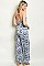 Sleeveless Scoop Neck Printed Wide Leg Jumpsuit - Pack of 6 Pieces