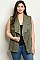 Plus Size Sleeveless Utility Style Vest - Pack of 6 Pieces