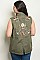 Plus Size Sleeveless Utility Style Vest - Pack of 6 Pieces