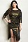 Plus Size 3/4 Sleeve Scoop Neck Shimmer Dress - Pack of 6 Pieces