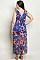 Plus Size Sleeveless V-neck Floral Mesh Dress - Pack of 6 Pieces