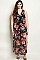 Plus Size Sleeveless V-neck Floral Mesh Dress - Pack of 6 Pieces
