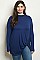 Plus Size Long Sleeve Knotted Detail Jersey Tunic Top - Pack of 6 Pieces