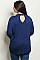 Plus Size Long Sleeve Knotted Detail Jersey Tunic Top - Pack of 6 Pieces