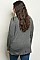 Plus Size Long Sleeve Knotted Detail Jersey Tunic Top - Pack of 6 Pieces