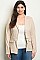 Plus Size Long Sleeve Open Front Linen Blend Blazer - Pack of 6 Pieces