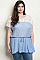 Plus Size Short Sleeve Lace Detail Smocked Top - Pack of 7 Pieces