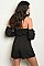 Long Sleeve Off the Shoulder Knotted Front Romper - Pack of 6 Pieces