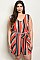 Plus Size Sleeveless Scoop Neck Striped Romper - Pack of 6 Pieces