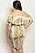 Plus Size Short Sleeve off the Shoulder Ruffled Snake Print Dress - Pack of 6 Pieces