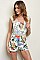 Sleeveless Laced Floral Print Romper -  Pack of 6 Pieces