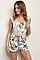 Sleeveless Laced Floral Print Romper -  Pack of 6 Pieces