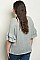 Plus Size Short Ruffled Sleeve Scoop Neck Tunic Top - Pack of 6 Pieces