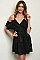 Cold Shoulder V-neck Babydoll dress - Pack of 3 Pieces